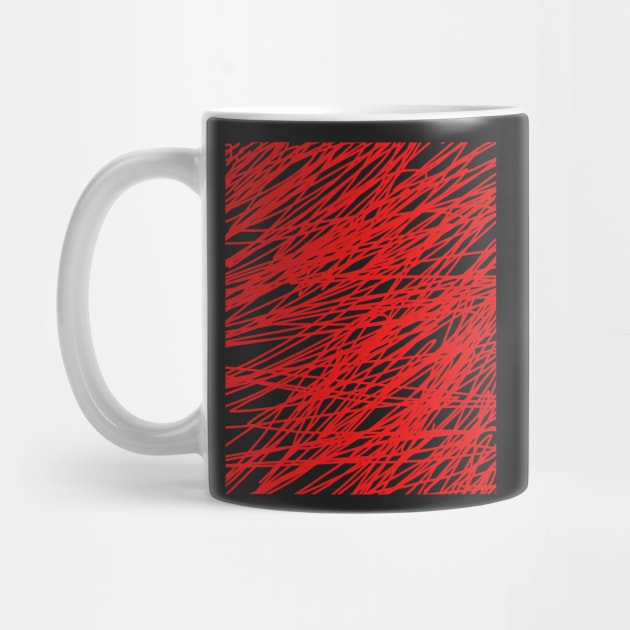 Red abstract art string T-Shirt by kingelithe3rd